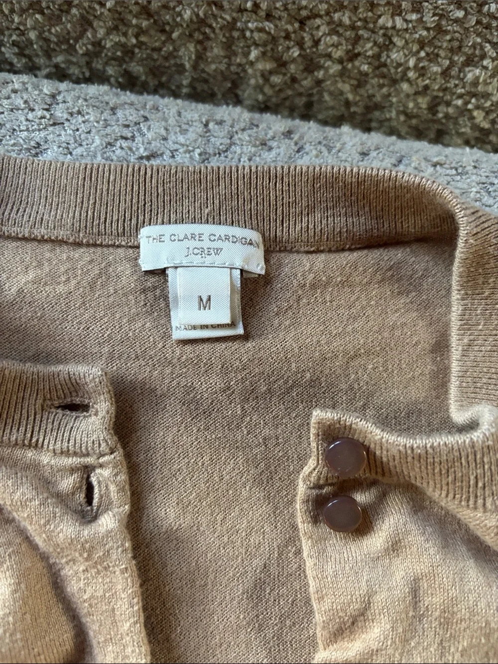 J. Crew Camel Button-Front Women's Cardigan